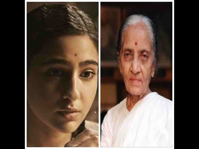 Usha Mehta and Sara Ali Khan